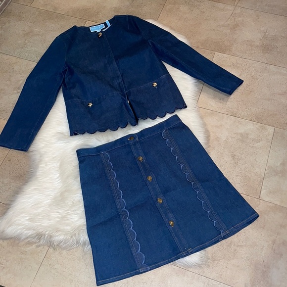 Draper James Scalloped Skirt and Jacket - Picture 3 of 14